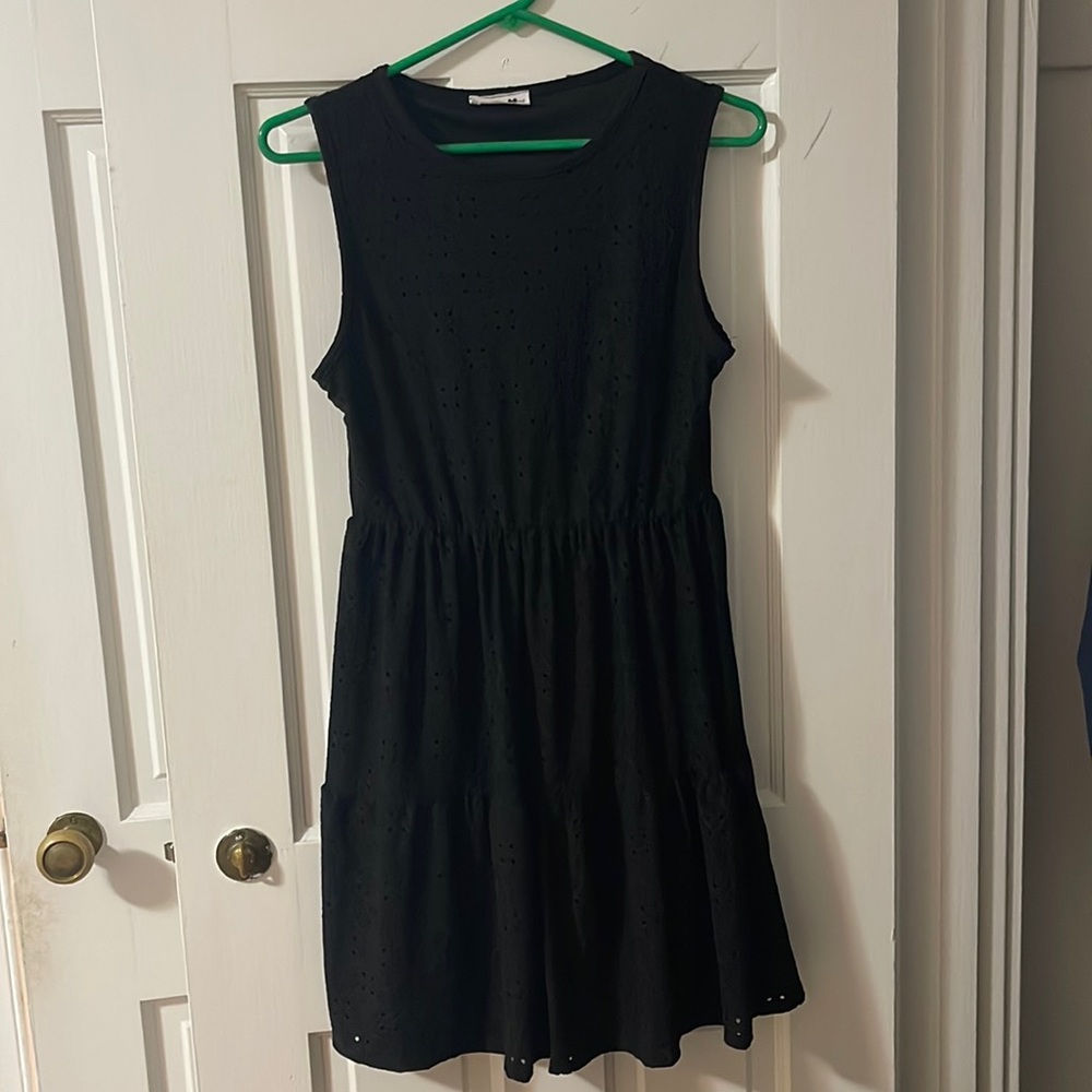 COPY - Black Lace Eyelet Fit & Flare Dress